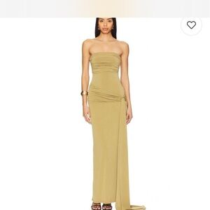 Revolve - Lovers + Friends Strapless Gold Dress